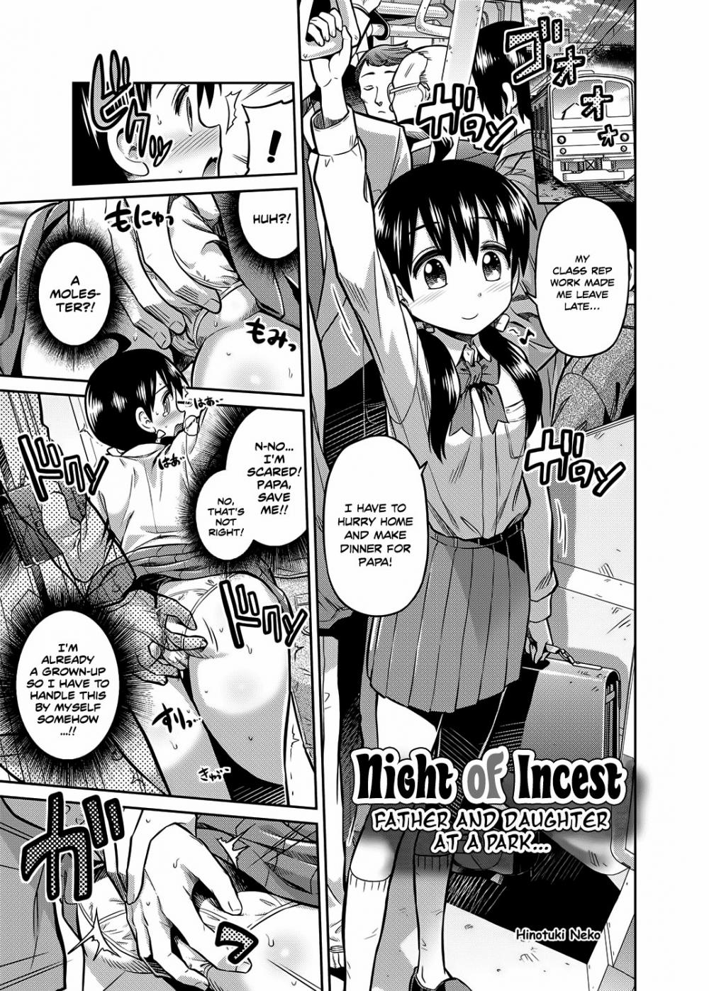 Hentai Manga Comic-Night of Incest - Father and Daughter at a Park-Read-1
